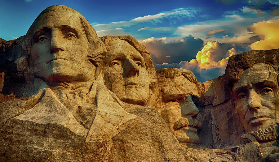 George Washington Photograph - Mount Rushmore At Dusk by Mountain Dreams