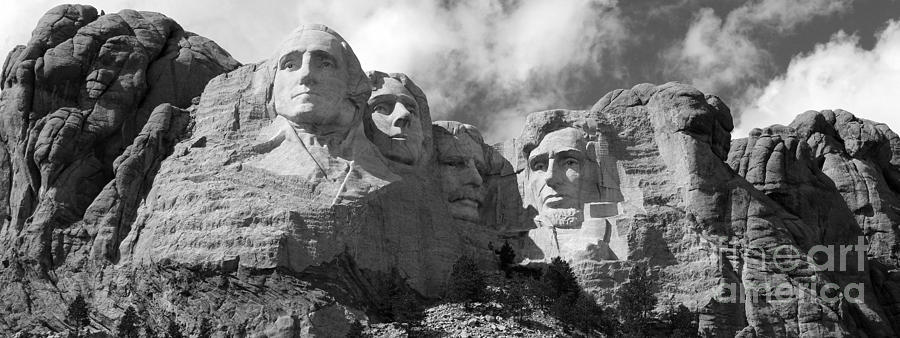 Mount Rushmore bw  8849 Photograph by Jack Schultz