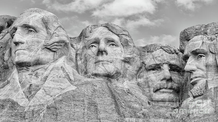 Mount Rushmore BW Photograph by Jerry Fornarotto