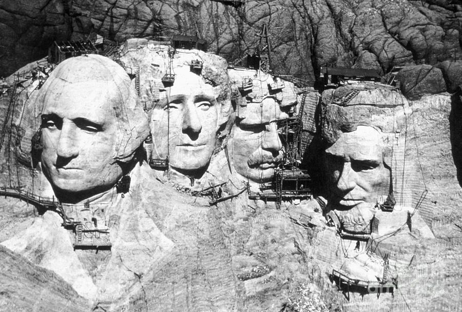 Mount Rushmore Construction Site, 1930a Photograph by Science Source