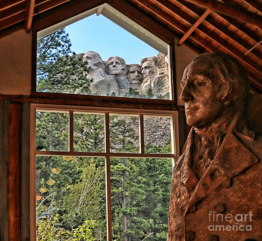 Mount Rushmore View from Sculptors Studio  8876 Photograph by Jack Schultz
