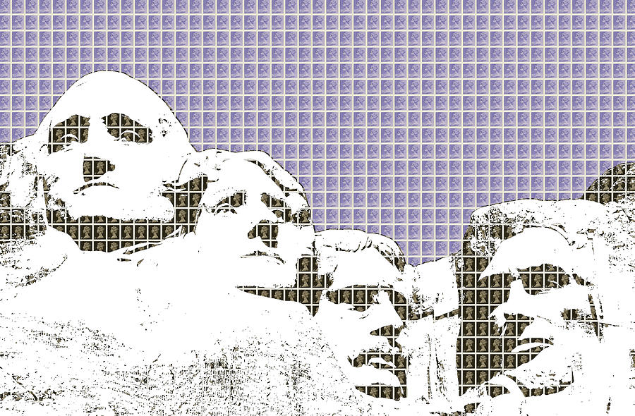 Rushmore Digital Art - Mount Rushmore - Violet by Gary Hogben Rushmore Digital Art - Mount Rushmore - Violet by Gary Hogben