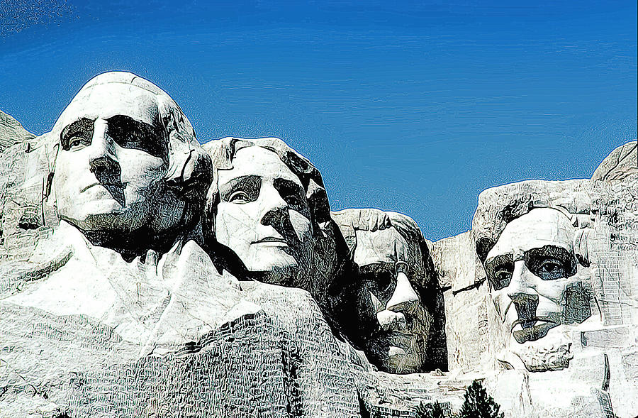 Mount Rushmore close Photograph by Wernher Krutein
