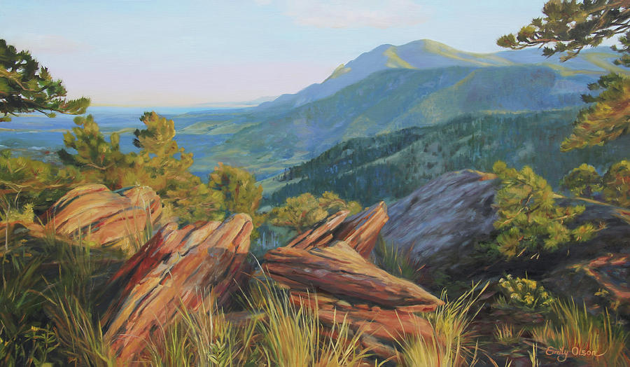 Mount Sanitas, Late Afternoon Painting by Emily Olson