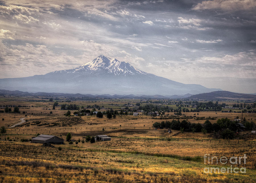 Mount Shasta Digital Art by Christopher Cutter
