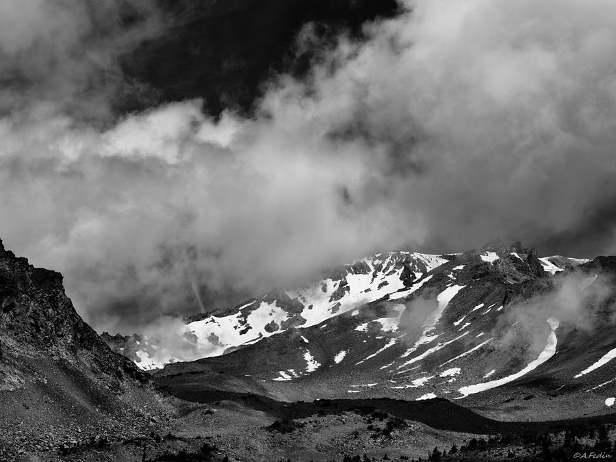 Mount Shasta in Black and White Photograph by Alexander Fedin