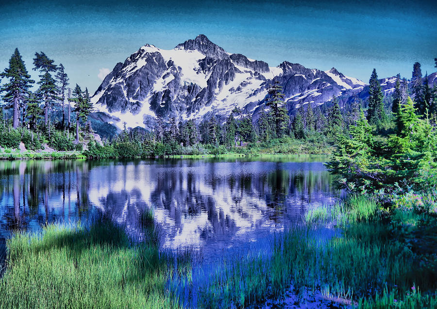 Mount Shuksan and Picture Lake Photograph by Jeff Swan
