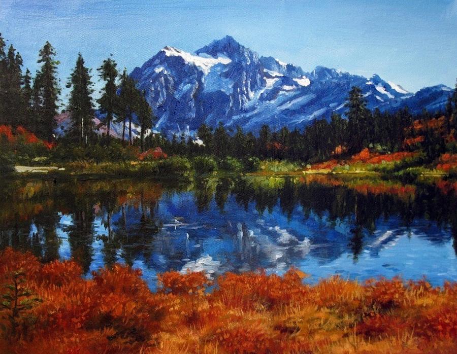 Mount Shuksan Painting by Aziz Mohammed - Pixels