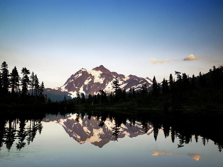 Mount Shuksan from Picture Lake North Cascades Washington Photograph by Brendan Reals