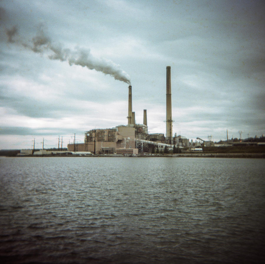 120 Film Photograph - Mount Storm Power Plant by Steve Konya II