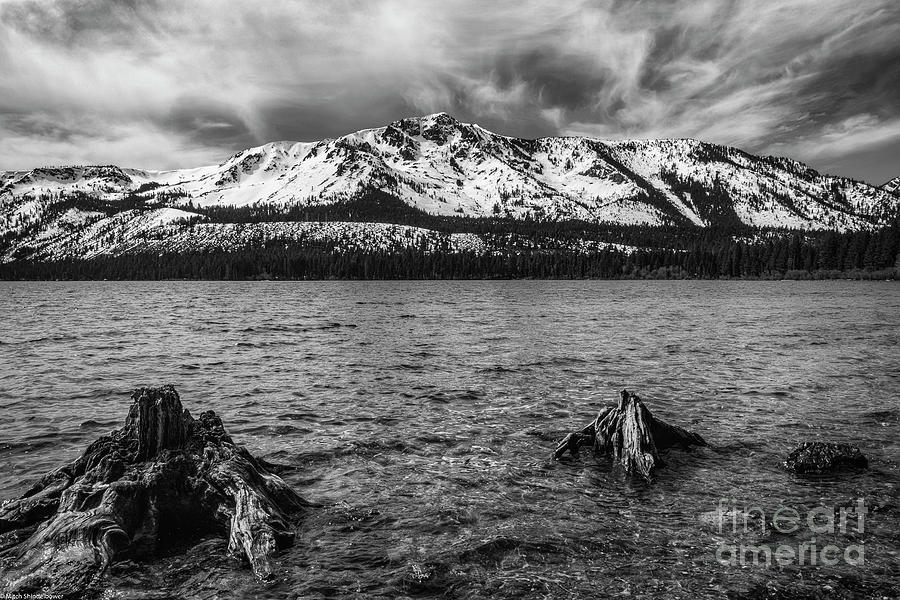 Mount Tallac Black And White Photograph by Mitch Shindelbower