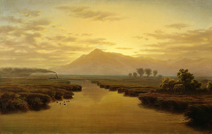 Famous Paintings Painting - Mount Tamalpais From Napa Slough by William Marple