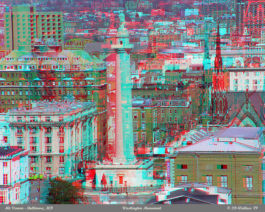 Mount Vernon - Use Red-Cyan 3D glasses Photograph by Brian Wallace