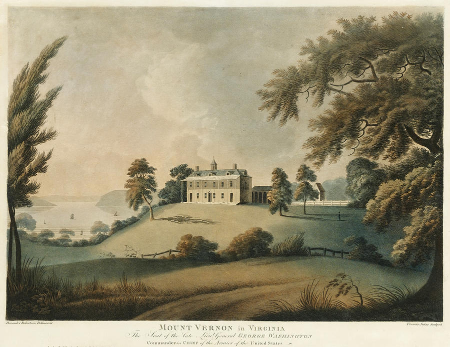 Mount Vernon in Virginia Drawing by Francis Jukes