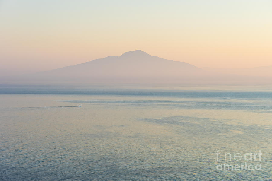 Mount Vesuvius in the Mist Photograph by Ann Garrett