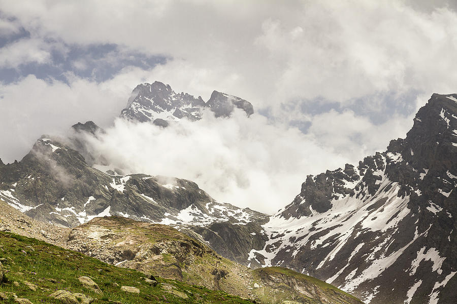 Mount Viso in the clouds Photograph by Paul MAURICE