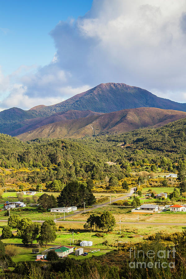 Nature Photograph - Mount Zeehan Valley Town. West Tasmania Australia by Jorgo Photography
