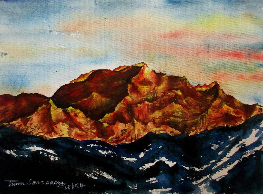 Mountain -3 Painting by Tamal Sen Sharma