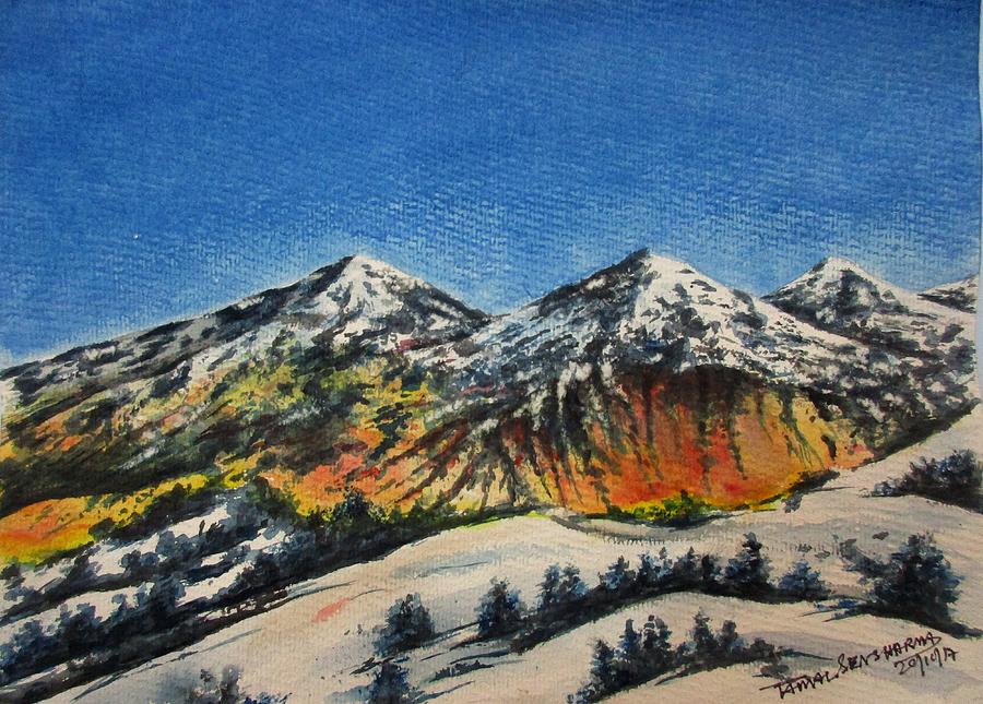 Mountain -5 Painting by Tamal Sen Sharma