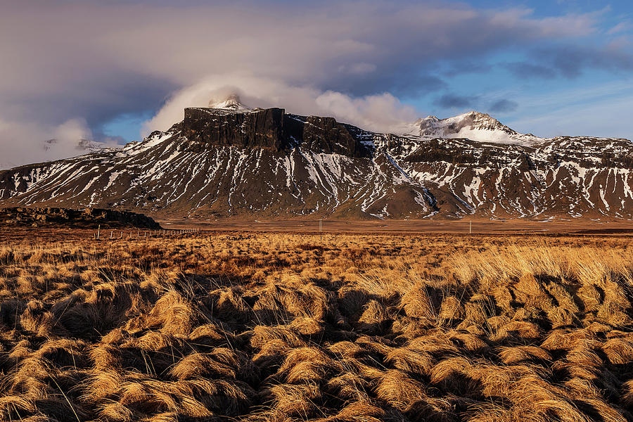 Mountain and land, Iceland Photograph by Pradeep Raja Prints