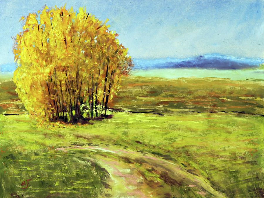 Mountain Autumn - Pastel Landscape Painting by Barry Jones