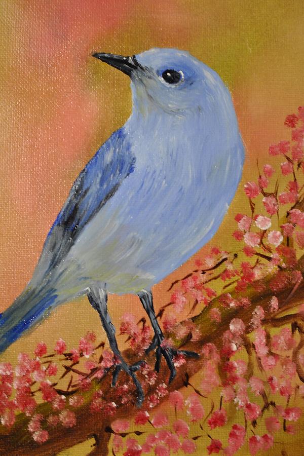 Nature Painting - Mountain Blue Bird by James Higgins