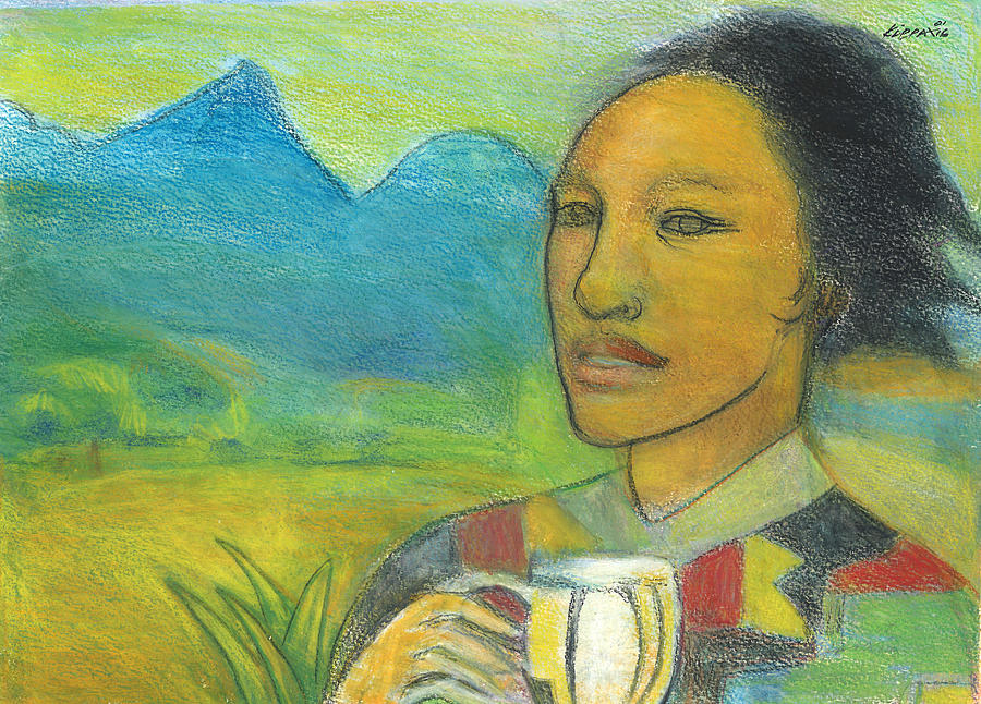 Mountain Blue Jamaica Coffee Connoiisseur Pastel by Kippax Williams