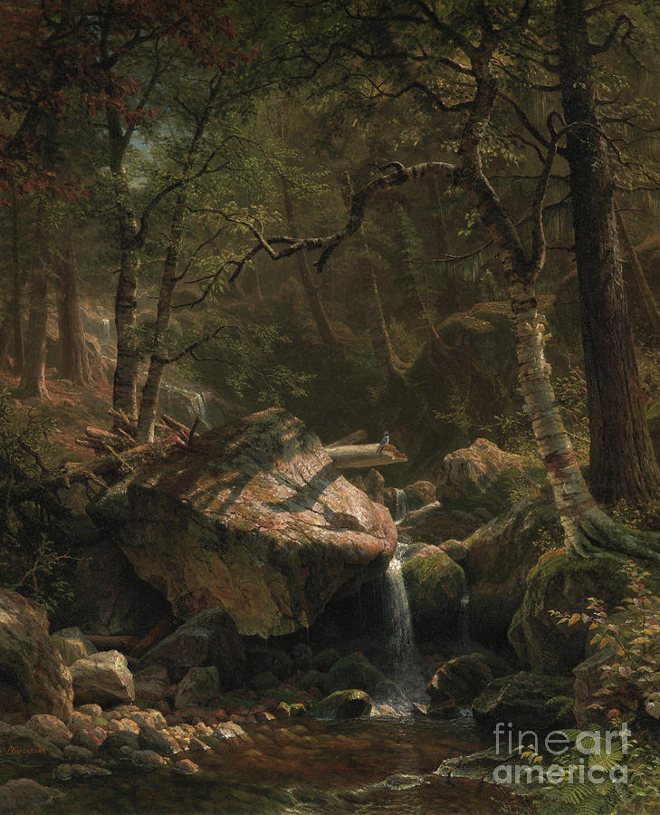 Mountain Brook Painting by Albert Bierstadt