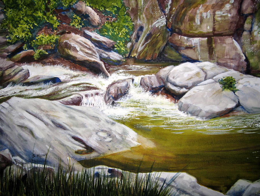 Mountain Brook Painting by Shirley Braithwaite Hunt