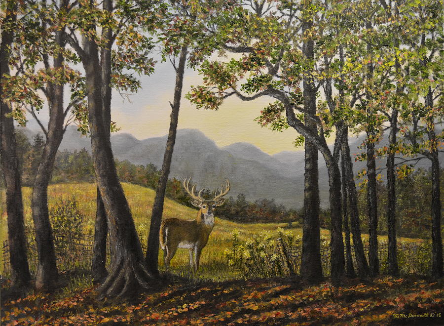 Mountain Buck Painting by Kathleen McDermott