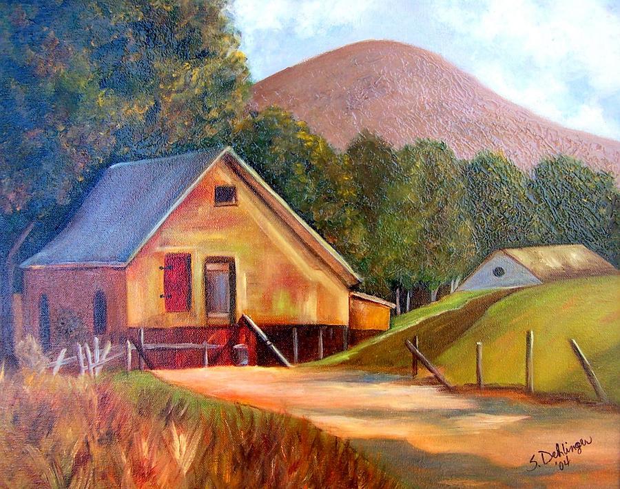 Mountain Cabin Hideaway Painting by Susan Dehlinger