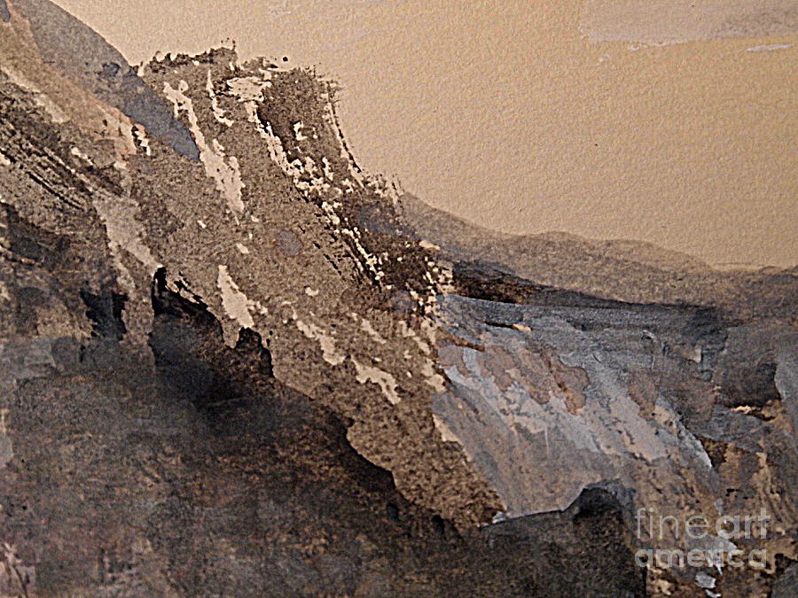 Mountain Cliff Painting by Nancy Kane Chapman