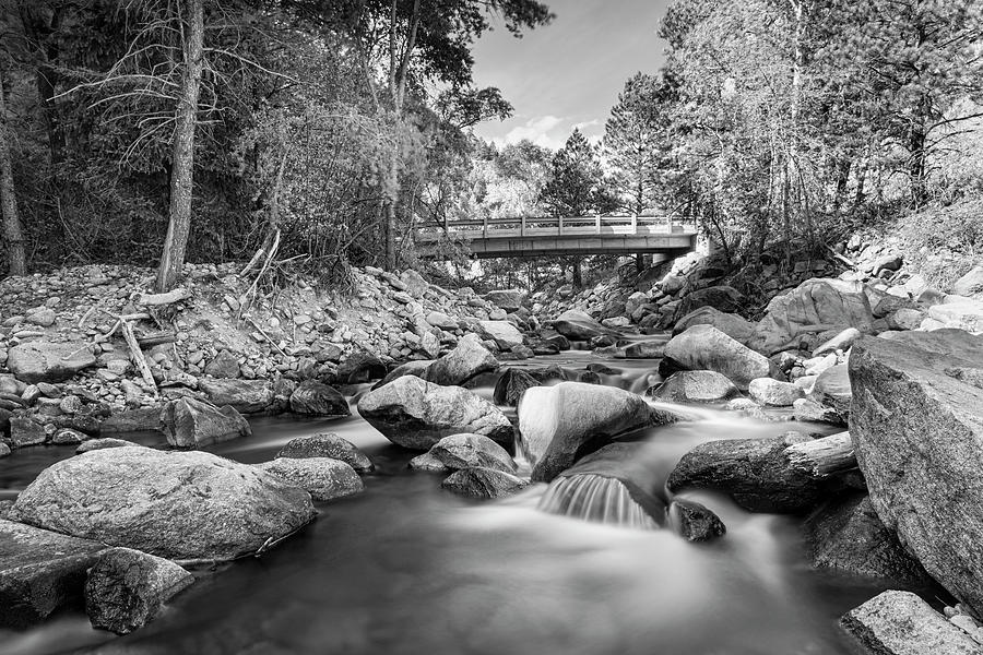 Mountain Creek Bridge in Black and White  Photograph by James BO Insogna