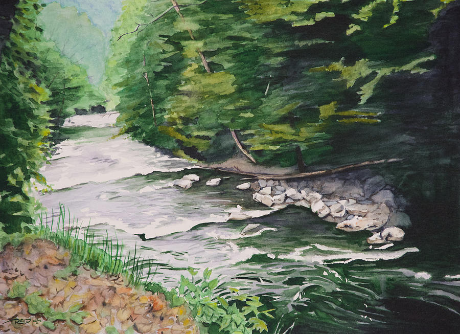 Landscape Painting - Mountain Creek by Christopher Reid
