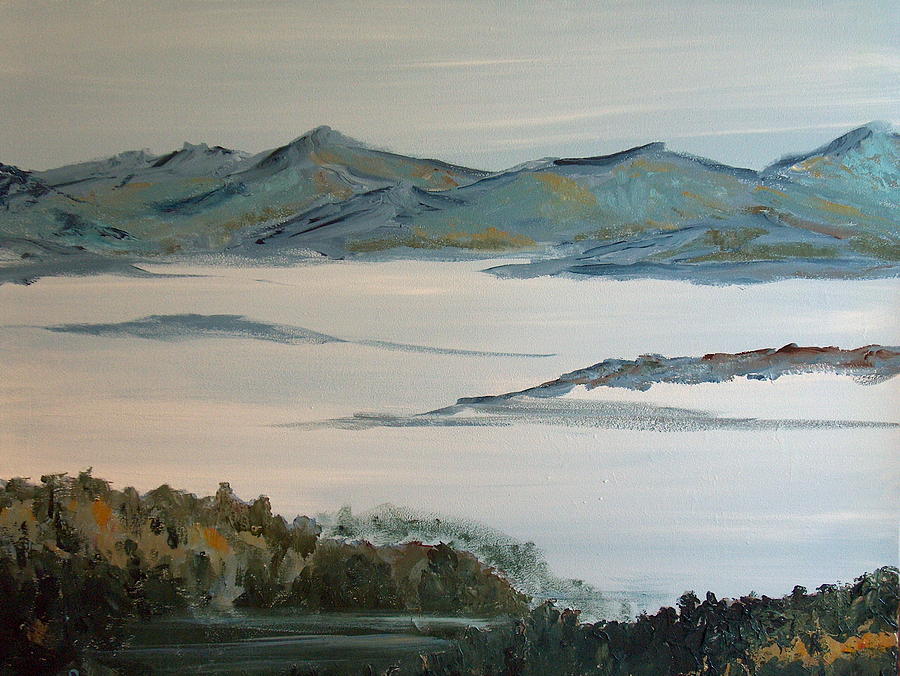 Clouds Painting - Mountain Dew III by Pete Maier Clouds Painting - Mountain Dew III by Pete Maier