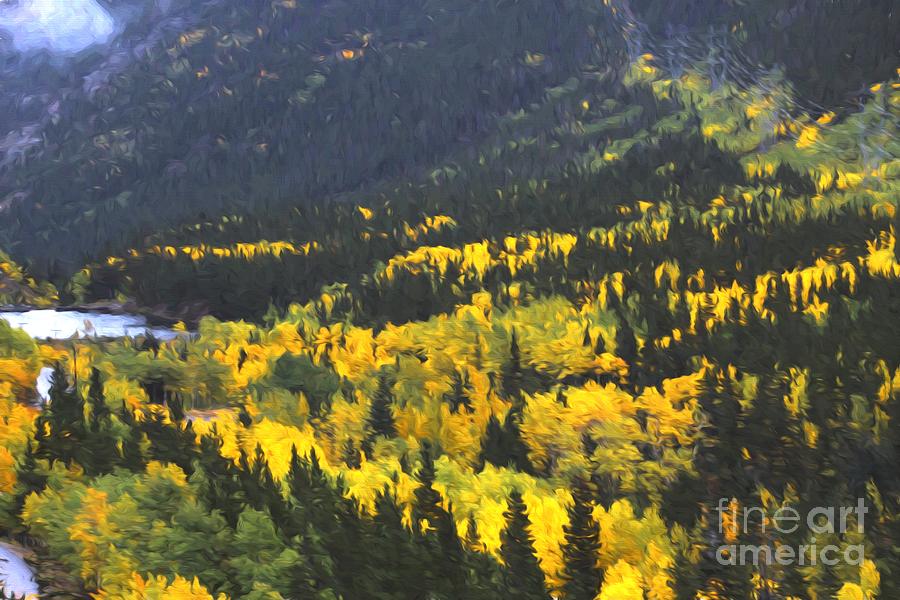 Mountain Painting - Mountain Fall Colors by Steven Parker