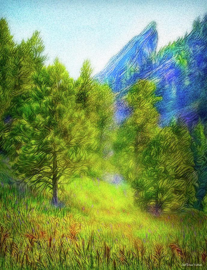 Mountain Field Springtime Digital Art by Joel Bruce Wallach