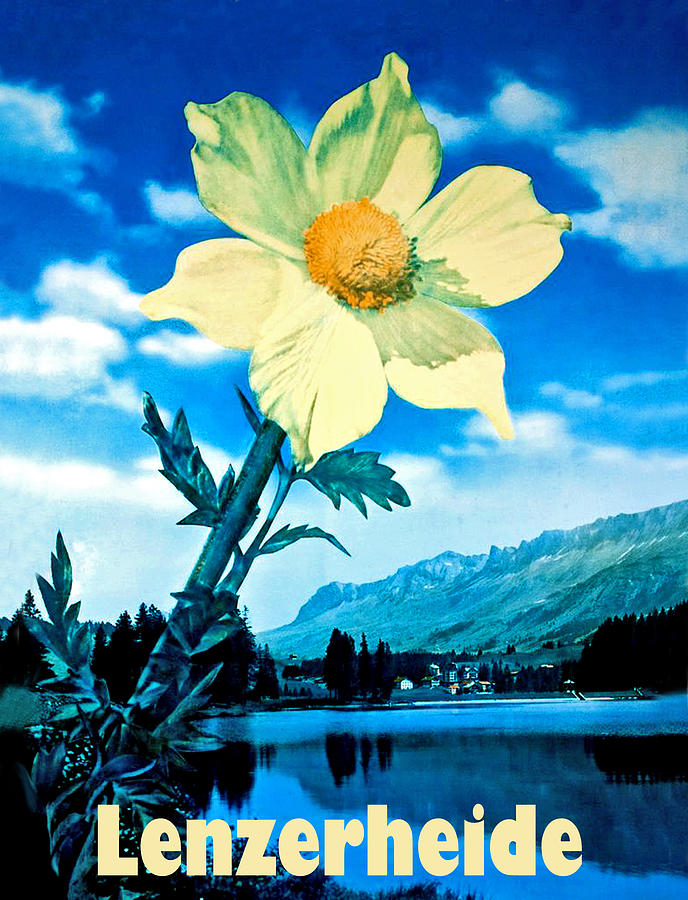 Vintage Painting - Mountain flower from Lenzerheide by Long Shot