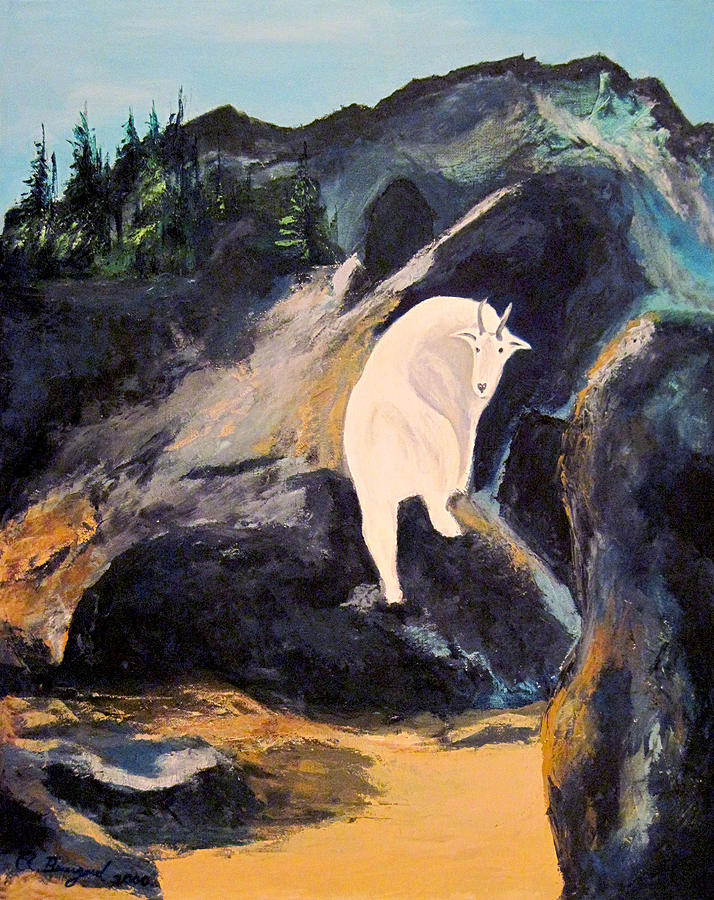 Mountain Goat Painting by Richard Beauregard Pixels