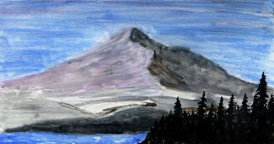 Mountain Gray Painting by R Kyllo