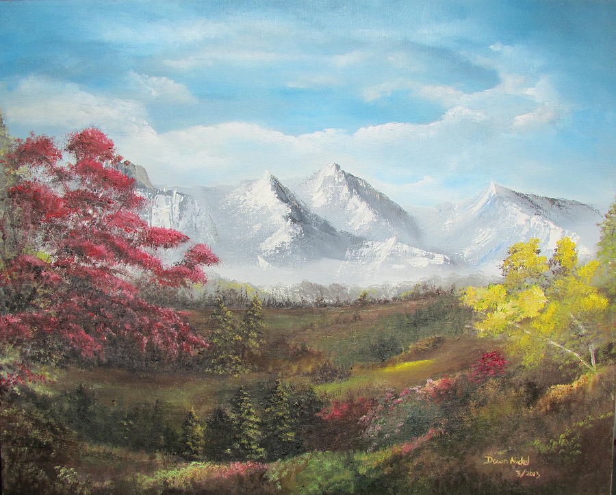 Mountain Painting - Mountain High by Dawn Nickel