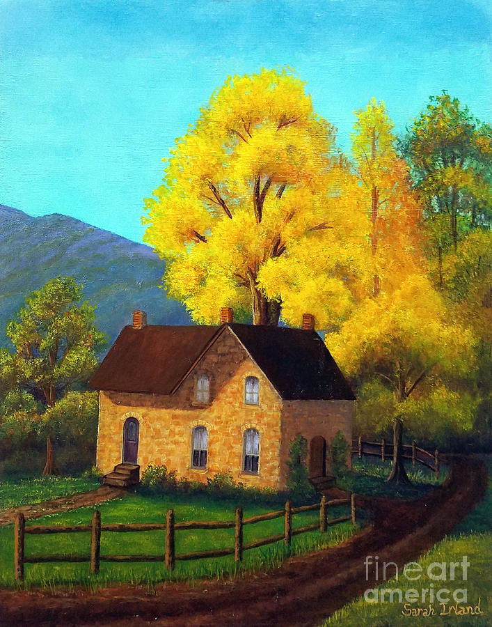 Mountain Painting - Mountain Home by Sarah Irland