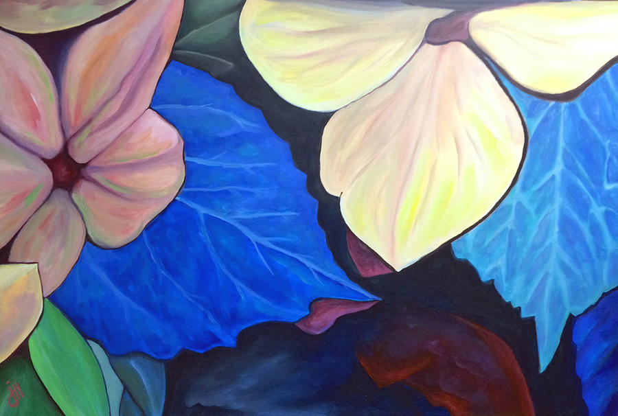 Plants Painting - Mountain Hydrangea by Jonathon Hetts Plants Painting - Mountain Hydrangea by Jonathon Hetts