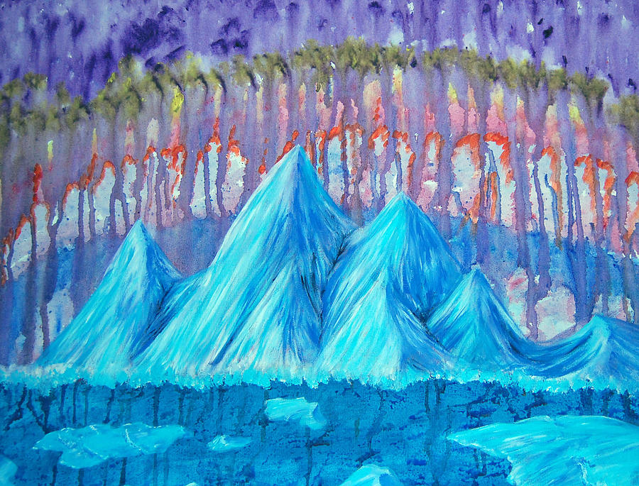 Mountain Ice Drip Painting By Jonathan Napier