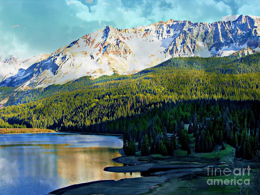 Mountain Lake Digital Art by Annie Gibbons