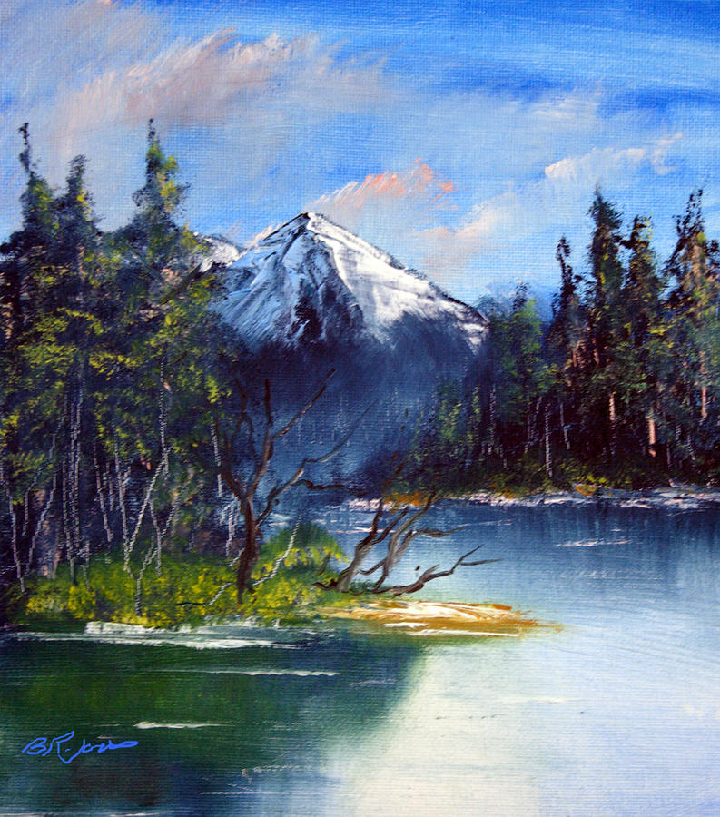 Mountain Lake Painting by Barry Jones