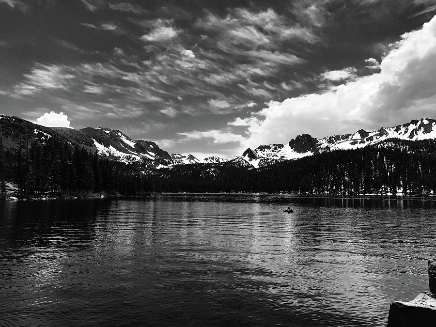 Mountain Lake, Black and White Photograph by Jeff Phillips