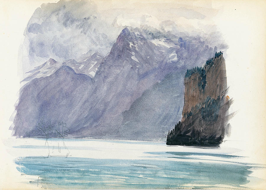 Mountain Lake  Drawing by John Singer Sargent