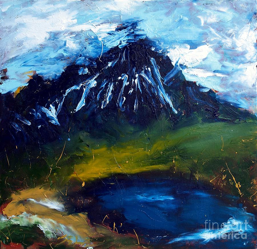 Mountain Lake Painting by Lidija Ivanek - SiLa