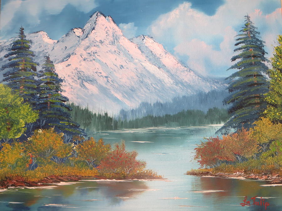 Mountain Lake Painting by Melvin LaTulip | Fine Art America